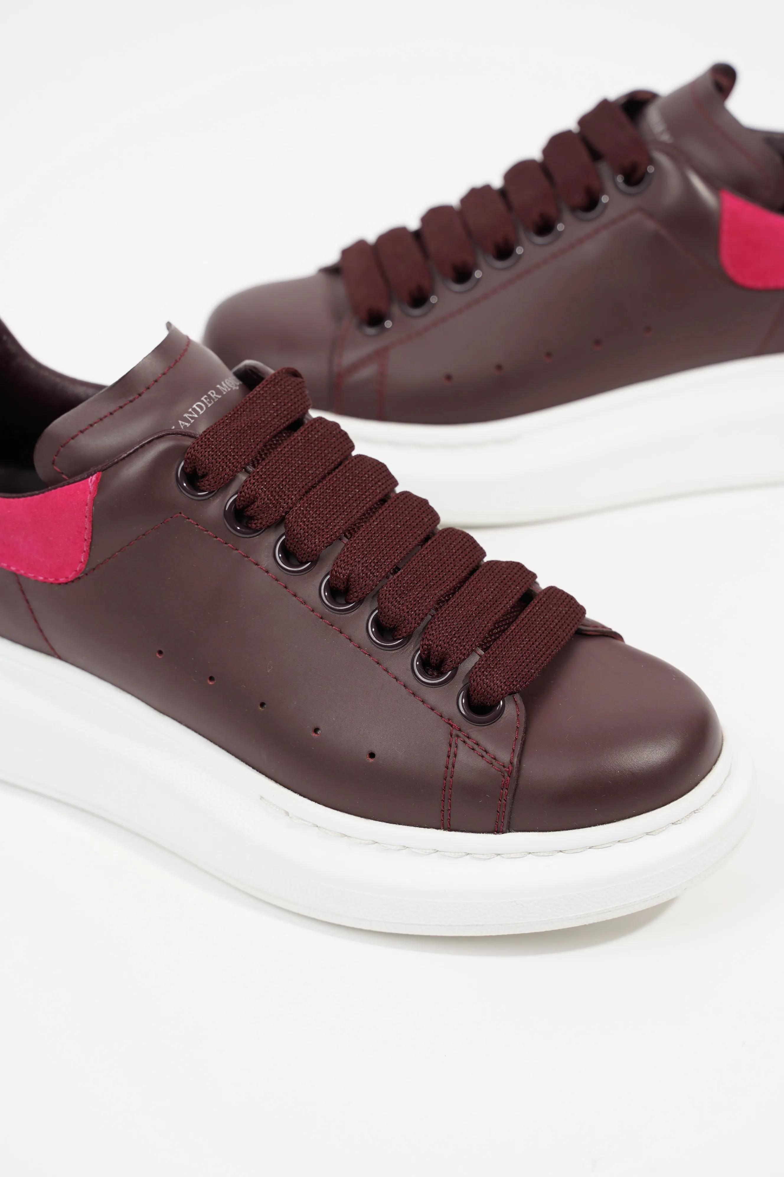 Alexander McQueen Womens Oversized Sneaker Maroon Pink Tab EU 36.5 / UK 3.5