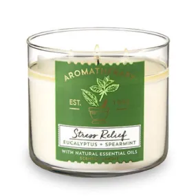 Bath & Body Works Aromatherapy Stress Relief - Eucalyptus Spearmint 3-Wick Scented Candle 14.5 oz