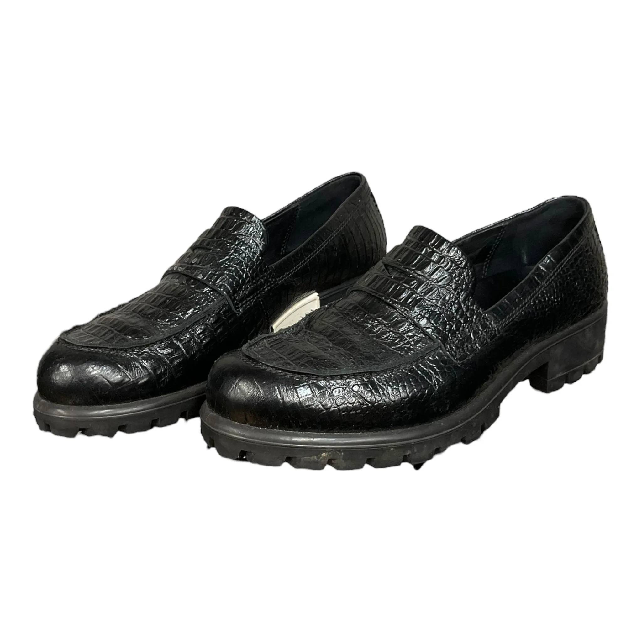 Black Shoes Heels Block Ecco, Size 9