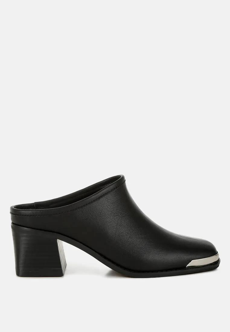 Bottani Genuine Leather Slip-On Mules