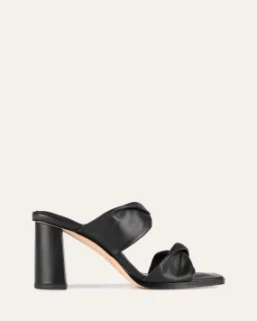 CAYLIE HIGH HEEL SANDALS BLACK LEATHER