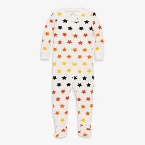 Clearance baby organic zip footie in candy stars