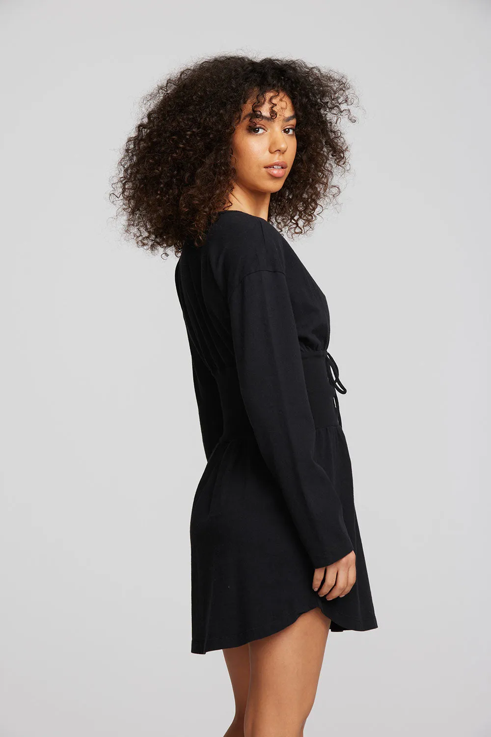 Coast Cotton Jersey Long Sleeve Mini Dress