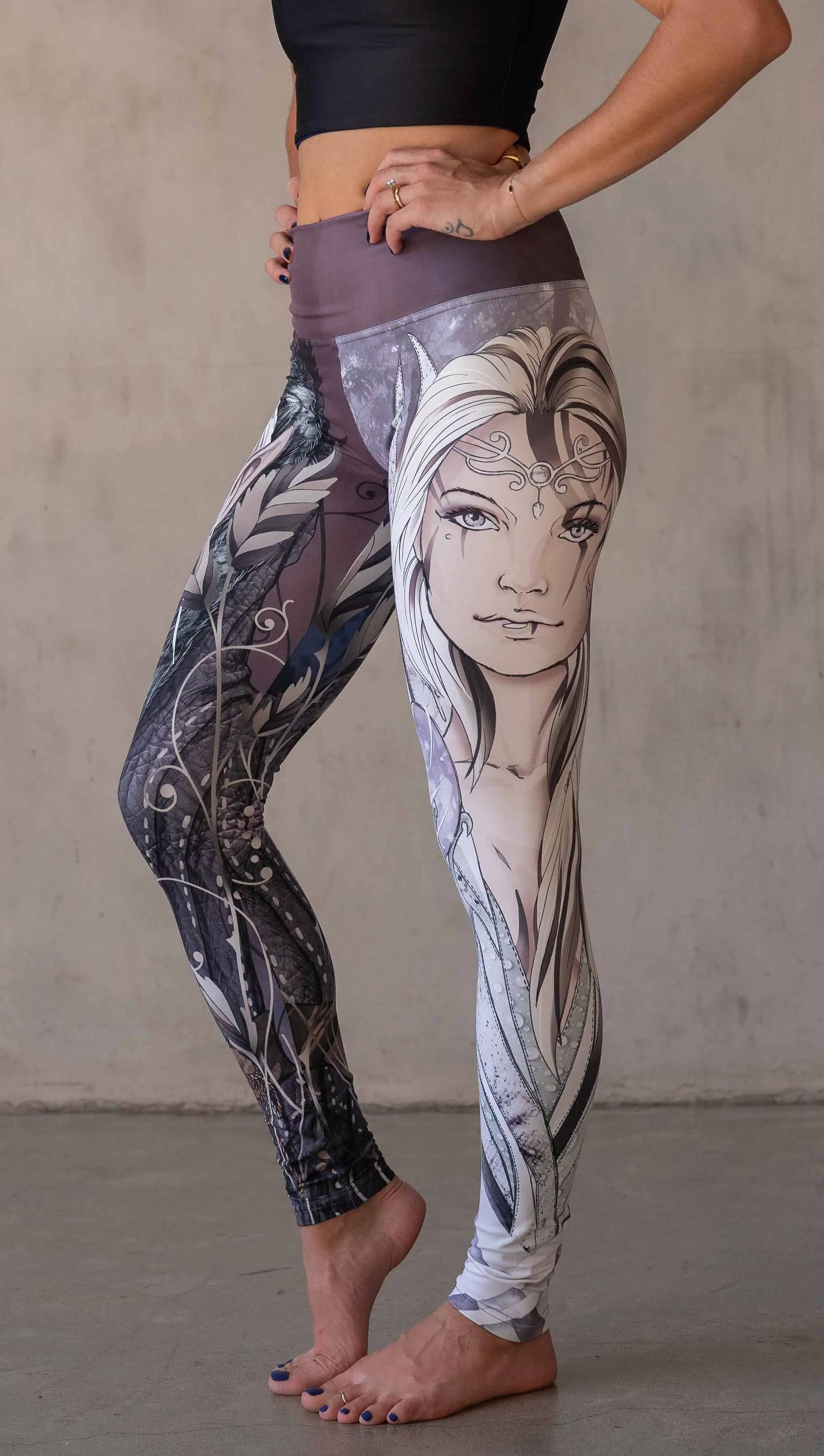 Elf   Sorceress  Mashup - Athleisure Leggings