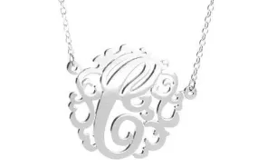 HB Script Monogram Necklace Small