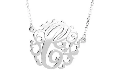 HB Script Monogram Necklace Small