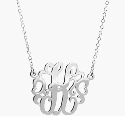 HB Script Monogram Necklace Small