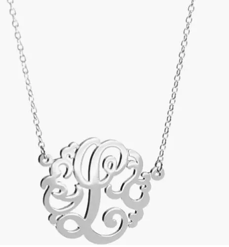 HB Script Monogram Necklace Small