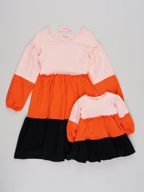 Mom & Me Candy Corn Dreams Ruffle Dress