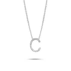 MORSE INITIAL C DIAMOND NECKLACE/ CHOKER