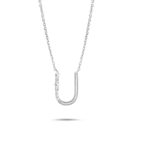 MORSE INITIAL U DIAMOND NECKLACE/ CHOKER