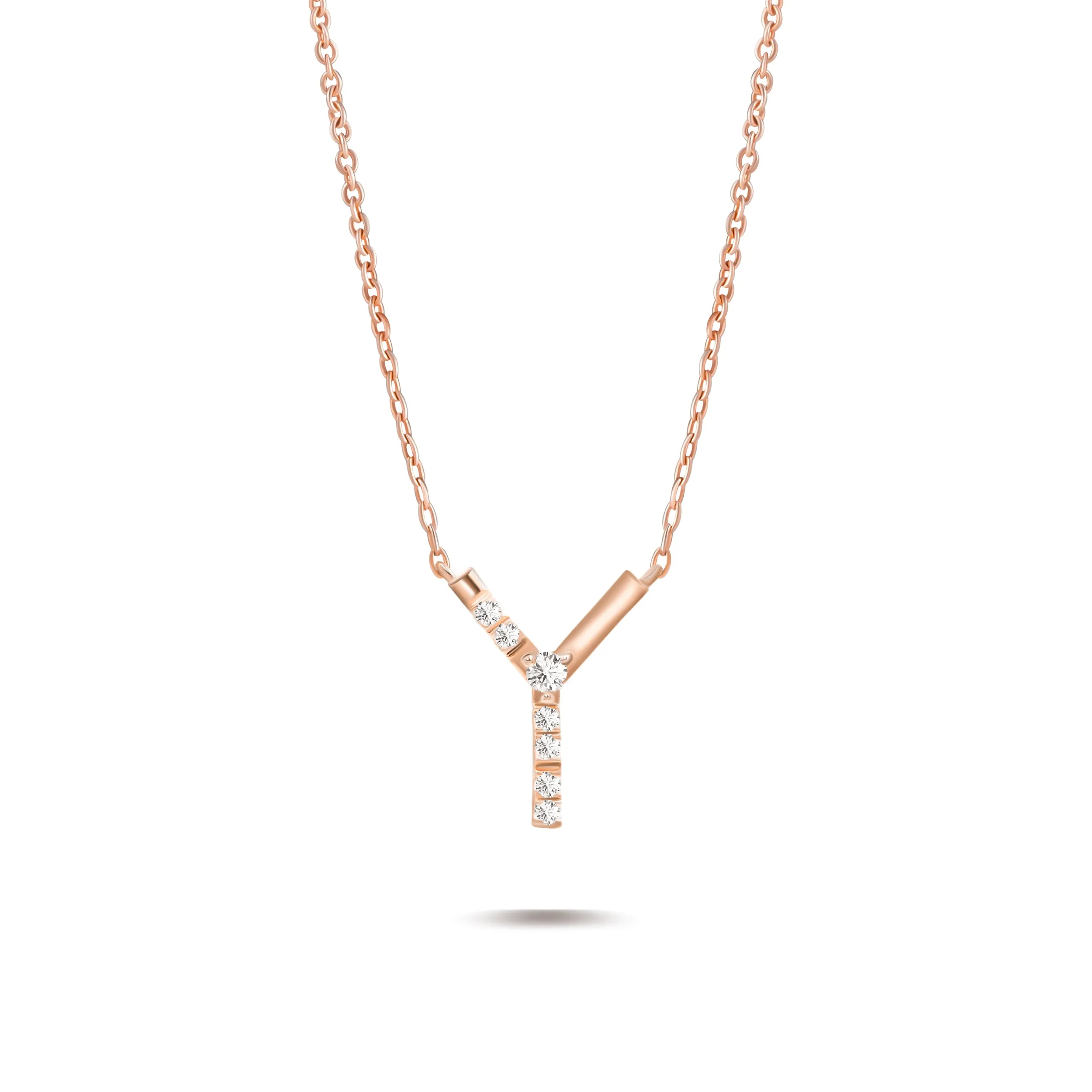 MORSE INITIAL Y DIAMOND NECKLACE/ CHOKER