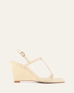 OPHELIA MID HEEL WEDGES BUTTER LEATHER