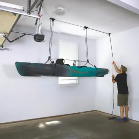 OUTLET | Elite Heavy Duty Kayak Hoist Garage Ceiling Storage Hoist | Holds up to 150 lbs