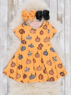 Sweet Pumpkin Treats Swing Dresses